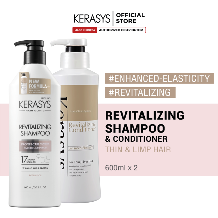 Kerasys Enhanced- Elasticity Revitalizing Shampoo & Conditioner 600ml 1 ...