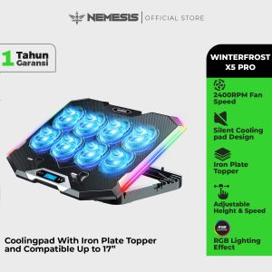 NYK NEMESIS Coolingpad 8 Fan RGB WINTER FROST X5 PRO