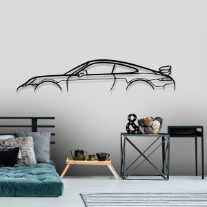 Black Metal Sports Car Wall Art Modern 3D Metal Wall Decor for Living Room Bedroom Office Home Interior Wall Hanging Sculpture