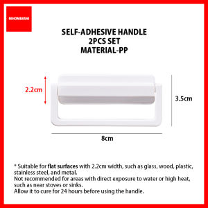 2PCS Self-Adhesive Door Handle 180°Foldable No Drill Stick On Pull Handle for Glass Door Drawer Cabinet Window Space Saving Multipurpose Handle Grip