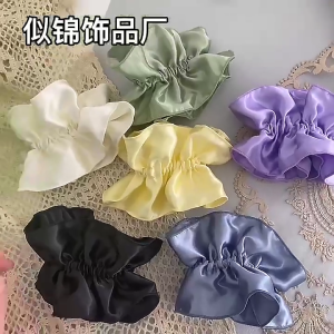Elegant Ribbon Hair Scrunchies Elastic Hair Rope Soft Hair Rope Summer Spring Elastic Hair Tie for Girl Braids Holder