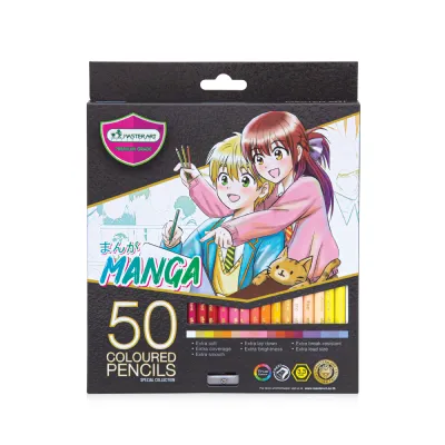 Master Art มาสเตอร์อาร์ต สีไม้ ดินสอสีไม้ แท่งยาว 50 สี รุ่นมังงะ Special Collection (1 กล่อง)