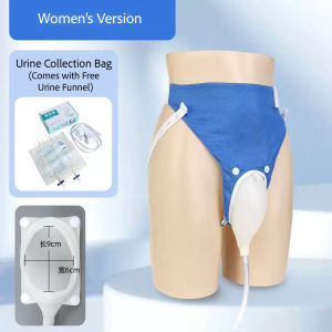 🇸🇬【SG Dliver】Silicone Urine Collector Set for Elderly Male Female – Bedridden Catheter Kit with Urine Bag Tube Support Pants – Reusable