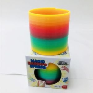 Kids Toy Bouncy Stretchy Slinky Rainbow Magic Spring Toys for Kids 弹簧圈 七彩色 (Random Colour)