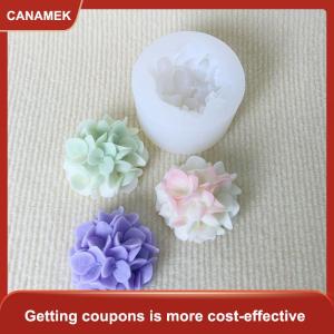 【CANAMEK 】 Hydrangea Flower Silicone Mold DIY Aromatherapy Candle Gypsum Resin Clay Mold Kitchen Baking Cake Decoration Flower Mold