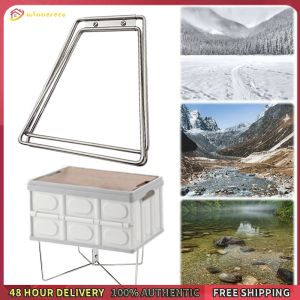 Winnereco Portable Aluminum Alloy Camping Stove Organizer Box for Travel Cooking with Folding Stand and Lightweight Design