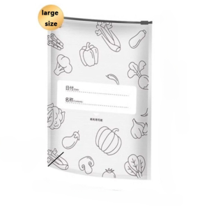 SIMPLETEN 10Pcs/Bag Reusable Food Bag Leakproof Aluminum Foil Freezer Stand Up Bag Freezer Safe Zip Lock Bag