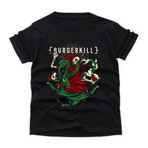 ( Kaos Anak ) Monstahopkids Kaos Anak Laki-Laki Perempuan Motif BAND MUSIK BURGERKILL  Bahan 24s