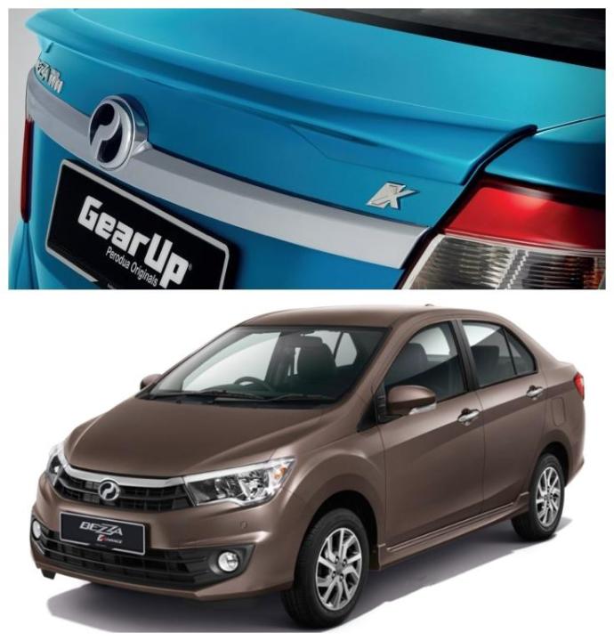 Perodua Bezza Rear Bonnet ABS Spoiler - Sugar Brown | Lazada Malaysia
