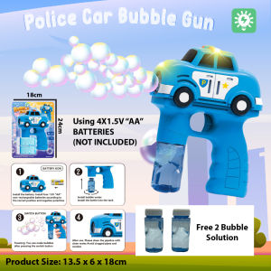 Automatic Bubble Machine Cute Cartoon With Lights Water Kid Toys Bubble Balloon Soap Outdoor Game 卡通电子泡泡枪 *READY STOCK*