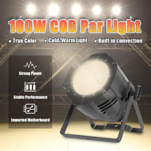100W Single-Eye COB Stage LED Light Surface Disco Atmosphere DJ Spotlight Supports Voice Control DMX512 Warm White Light/Pure White Light