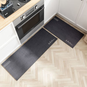 Modern Minimalist Comfort Standing Kitchen Mat Nordic Long Waterproof and Oil-proof Kitchen Floor Mat Carpets Rubber Backing Non-Slip Kitchen Floor Mats Wipable Dirt Resist & Easy to Clean Kitchen Rugs Door Mat Foot Pad