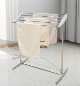 Stainless Steel Laundry Drying Rack Household Indoor Outdoor Clothes Hanger Small Apartment Balcony Clothes Towel Holder