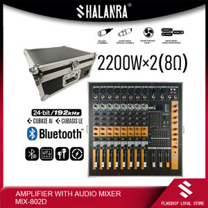 SHALANRA MIXER-802D PRO 8 Channel Professional Audio Mixer Built-in 2200W×2 Power Amplifier For DJ Live Stage