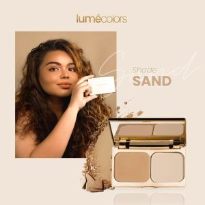 Lumecolors Bedak Padat Compact Powder Matte Glowing Tahan Lama Waterproof Anti Air Luntur Untuk Kulit Berminyak Sensitif Two Way Cake Official Store Warna Sand