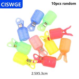 [COD] CISWGE 10Pcs Squid Jig Hook Protector Cover Shrimp Storage Case Buckle Tail Hook Cover Fishing Jigs Lure Safety Cap Plastic Sleeves