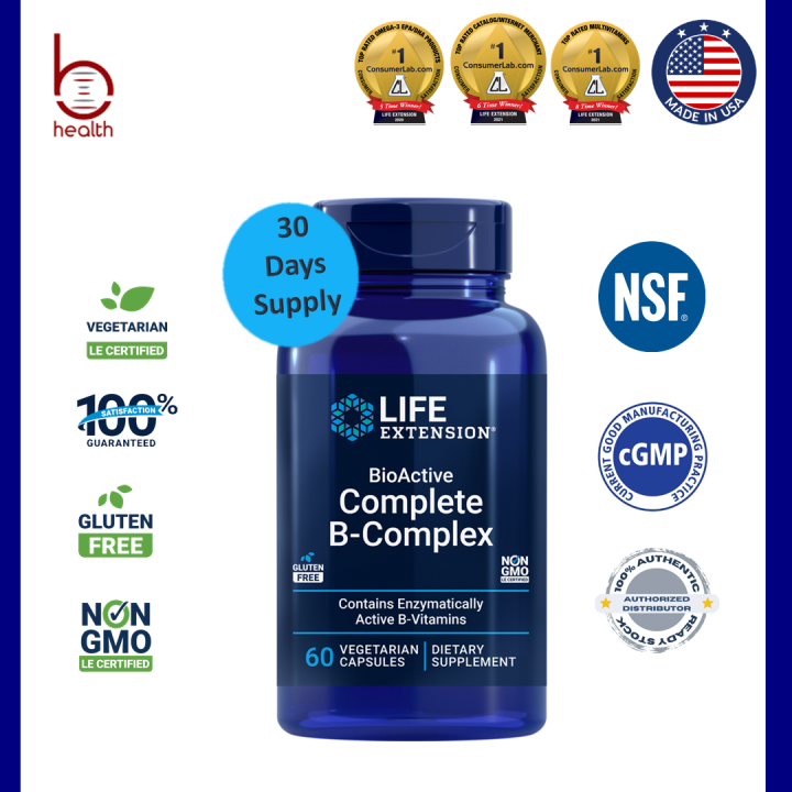 [Life Extension] BioActive Complete B-Complex, Vitamin B Complex, EXP ...