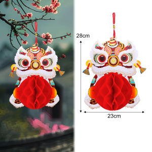 Yespery 2026 Trung Quốc Năm Mới đèn lồng đỏ Trang Trí Nội Thất Lễ Hội Mùa Xuân Lion Dance Treo Tổ Ong Đèn Lồng Giấy Đèn Lồng Với Tua Rắn Năm Trang Trí Nội Thất
