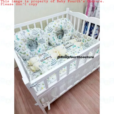 Baby Fourths Couture Twin Wooden Crib Set for Baby