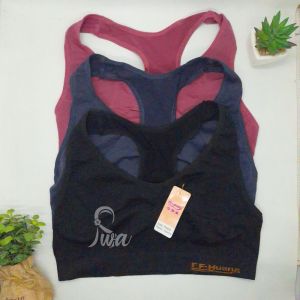 ISWA Miniset Wanita Dewasa Jumbo Tanpa Busa Tali Silang  3PC  6PC/ Miniset Remaja Tali Silang Murah