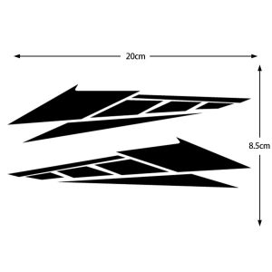 2 PCS Turbo Strip Sticker for Motorcycle Waterproof Stickers Motor Decals Fast Drift Design Helmet Decal AA