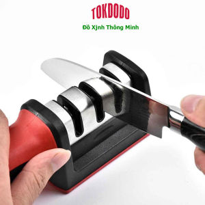 TOKDODO Dụng Cụ Mài Dao Kéo Đa Năng 3 Ngăn