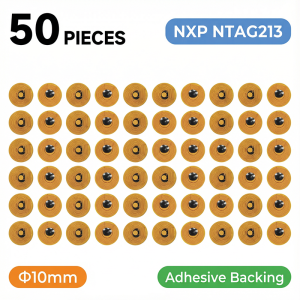 10mm FPC NFC Tag NTAG213 Rewritable Sticker for iPhone Android Devices Mini RFID Sticker 144 Bytes for Smart Home Automation