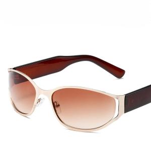 JN IMPRESSION Thời trang tương lai công nghệ gọng bầu dục Kính mát mới mắt kính thủy ngân bảo vệ khỏi ánh mặt trời Kính mát