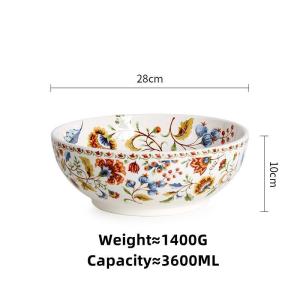 OMK Iberian series Ceramic 3600ML Serving Bowls Fruit salad bowl