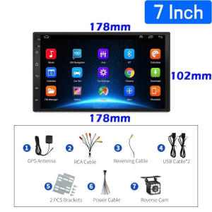 7/9/10 Inch 2 Din Android 12 android car stereo with gps WiFi Head Unit with 2.5D IPS Screen 25