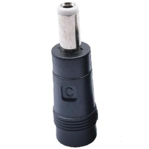 อะแดปเตอร์จ่ายไฟจ่ายไฟอะแดปเตอร์เครื่องชาร์จสีดำที่ DC5521หัวแปลง DC5525แปลงตัวเมียเป็นหัวต่อตัวผู้