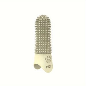 MINUTE 1Pcs Soft Dog Toothbrush Silicone 360° Finger Toothbrush Tooth Cleaning Tool for Dogs Cats
