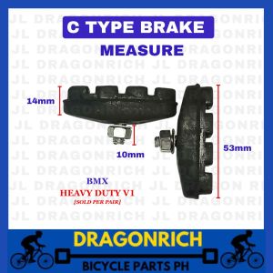 MTB/BMX 1 Pair Bicycle Brake Shoe: V Type/C Type/U Type Brake Pads JLDR