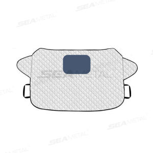 SEAMETAL Car Windshield Covers Front Window Protector Anti Sun Four Seasons Sunshade Cover Hole for Dash Cam Monitor