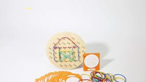 FCF CPC CE Montessori Versatile Round Shape Pegboard Puzzle Childrens Early Education Puzzle Training Educational Wooden Toy