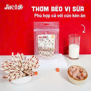 Snack cho chó Jireho Que xoắn 110gr hương gà sữa bơ đậu phộng