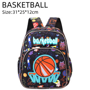 METECH SCHOOL BACKPACK FOR KIDS SIZE 31*25*12CM GRADE 1-3 SPINE PROTECTION Dinosaur Basketball Soccer Space Construction