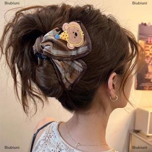 [COD] Biubiuni Ngọt Ngào Sọc Vải Tóc Móng Vuốt Dễ Thương Bowknot Thỏ Gấu Cá Mập Clip Cho Cô Gái Hàn Quốc Phong Cách Phim Hoạt Hình Tóc Barrettes Tóc Phụ Kiện