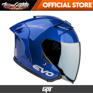 EVO HELMET TRX MONO NP2 HALF FACE DUAL VISOR w/ SMOKE AND FREE CLEAR LENS