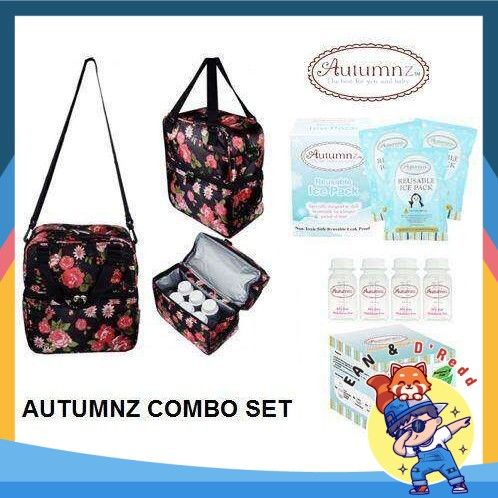 Autumnz Posh Breastmilk Cooler Bag Combo Set With Ice Pack