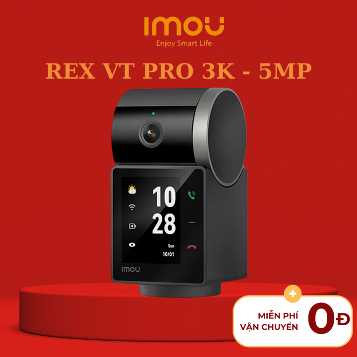 Camera Gọi Video 2 Chiều IMOU REX VT Pro 5M/3K l Đàm Thoại Video l Có Pin 2000maH I Theo dõi thông minh I Bảo hành 2 năm