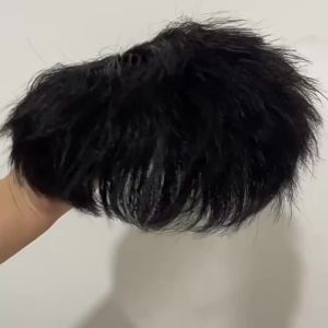 Morgan perm 100% Human Hair Mens Toupee Fashion And Handsome Style Hair Piece Breathable Net Hair Replacement Natural Color