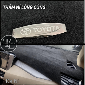 Thảm taplo xe Toyota Innova 2006 đến 2026 da carbon nhung lông cừu có đế chống trượt 3 lớp dày dặn bảo hành 12 tháng