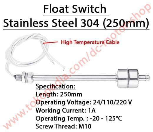 Float Switch Stainless Steel Water Level Sensor 250mm Arduino | Lazada ...