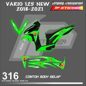 VARIO 125 NEW 2018-2021 (COD) STIKER STRIPING MOTOR HONDA VARIO 125 NEW HOLOGRAM DAN TRANSPARAN