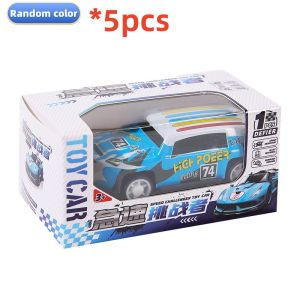 【1-3 days delivery】5Pcs Classic Childrens  Pull Back Tin Car Toy Gift Model Car In Bulk Box  Alloy Model Car fire truck  for kids
