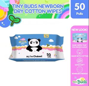 Tiny Buds Newborn Dry Cotton Wipes 50 sheets