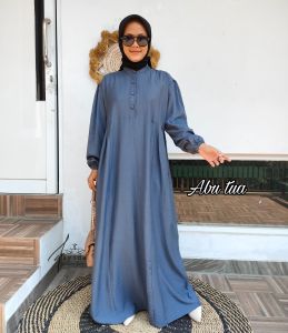 KV.GROSIR Gamis polos jumbo ARUMI Pollo Linen dress kondangan Polos Terbaru 2024 | Dress Wanita Polos Jumbo