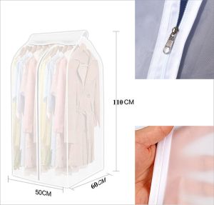 Cover penutup baju tempat gantungan pakaian anti debu transparan sarung baju anti air 3D