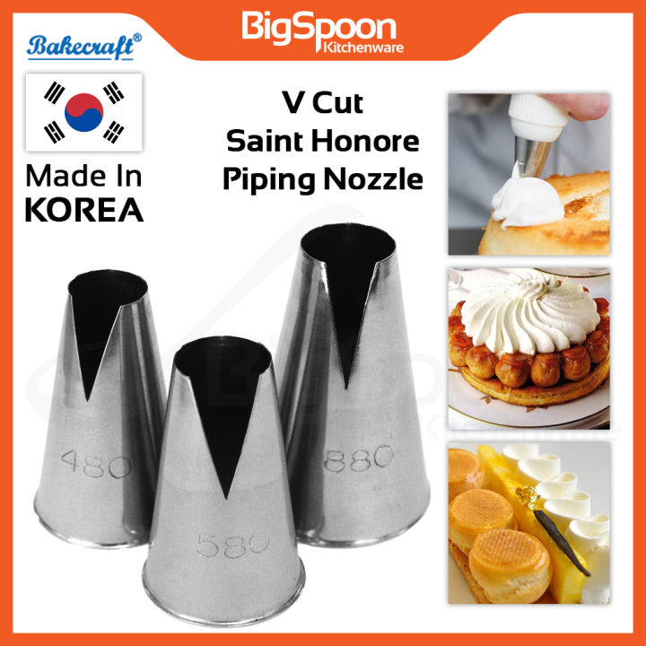 BAKECRAFT V-Cut Saint Honore Icing Piping Nozzle Stainless Steel